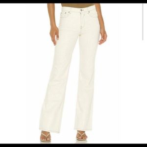 Beige Free People We the Free Flare Jeans Size 27